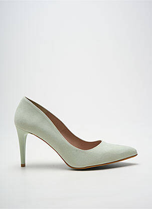 Pantofi cu toc vârf ascuțit toc de 7 la 9 cm verde GIULIA femme