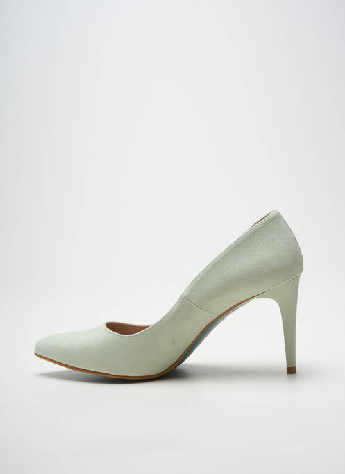 Pantofi cu toc vârf ascuțit toc de 7 la 9 cm verde GIULIA femme