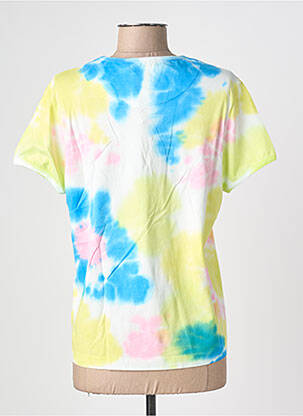 Tricou croială cambrată mâneci scurte verde BLANC BOHEME femeie