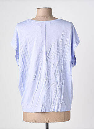 Tricou croială dreaptă mâneci scurte violet BLANC BOHEME femeie