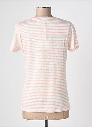 Tricou croială dreaptă mâneci scurte roz BLANC BOHEME femeie
