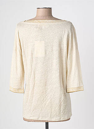 Tricou mâneci 3/4 mâneci 3/4 bej BLANC BOHEME femeie