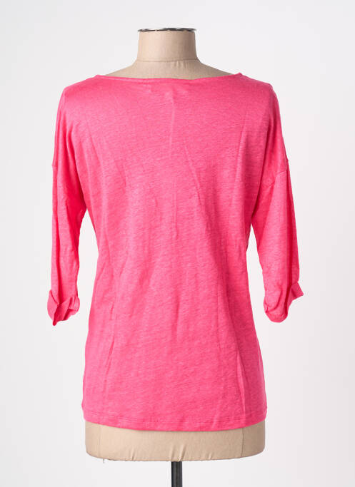 Tricou mâneci 3/4 mâneci 3/4 roz BLANC BOHEME femme