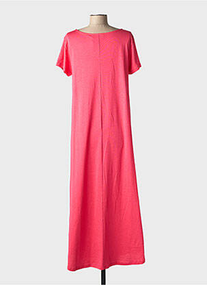 Rochie lungă mâneci scurte mâneci scurte roz BLANC BOHEME femeie