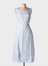 Rochie midi fără mâneci fără mâneci albastru BLANC BOHEME femme