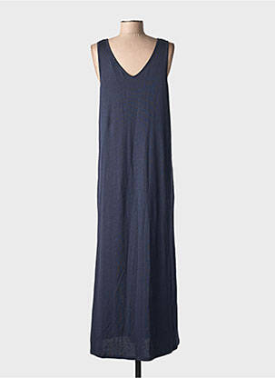 Rochie lungă fără mâneci fără mâneci albastru BLANC BOHEME femeie