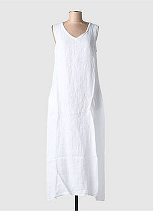 Rochie lungă fără mâneci fără mâneci alb BLANC BOHEME femeie