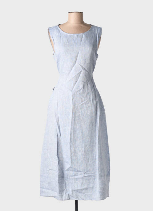 Rochie midi fără mâneci fără mâneci albastru BLANC BOHEME femme
