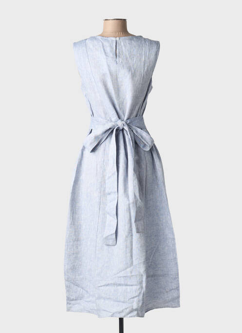 Rochie midi fără mâneci fără mâneci albastru BLANC BOHEME femme