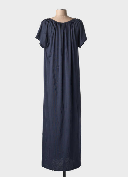 Rochie lungă mâneci scurte mâneci scurte albastru BLANC BOHEME femme