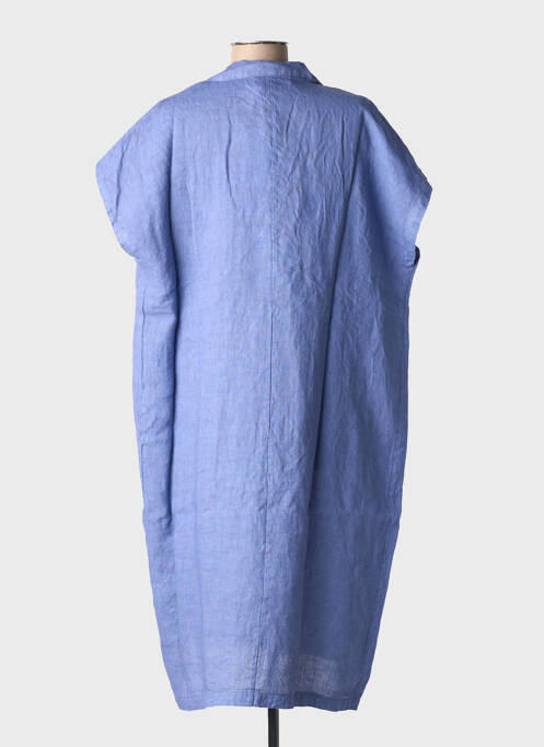 Rochie midi țesătură crep mâneci scurte violet BLANC BOHEME femme
