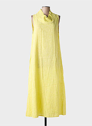 Rochie lungă fără mâneci fără mâneci galben BLANC BOHEME femeie