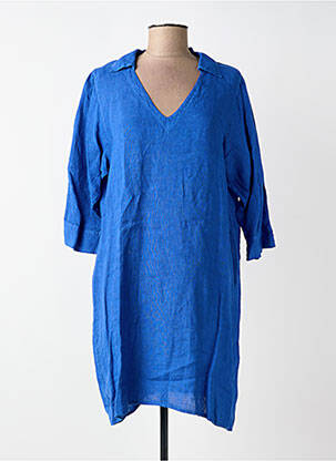 Rochie scurtă mâneci 3/4 mâneci 3/4 albastru BLUGAYA femme