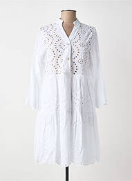 Rochie midi mâneci lungi mâneci lungi alb BLANC BOHEME femeie