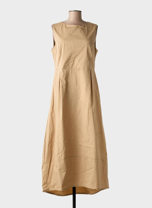 Rochie lungă fără mâneci fără mâneci maro BLANC BOHEME femme