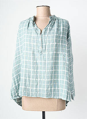Bluză mâneci lungi mâneci lungi verde BLANC BOHEME femeie