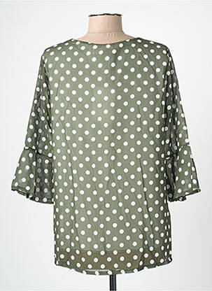 Bluză mâneci 3/4 mâneci 3/4 verde BLANC BOHEME femeie