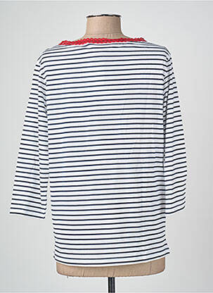Tricou mâneci 3/4 mâneci 3/4 alb BLANC BOHEME femeie