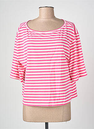 Tricou mâneci 3/4 mâneci 3/4 roz BLANC BOHEME femeie