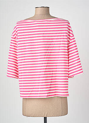 Tricou mâneci 3/4 mâneci 3/4 roz BLANC BOHEME femeie