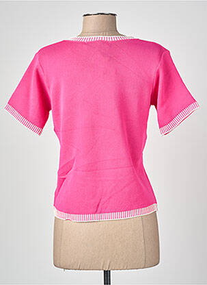 Tricou elasticitate mâneci scurte roz BLANC BOHEME femeie