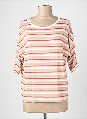 Tricou mâneci 3/4 mâneci 3/4 bej BLANC BOHEME femeie