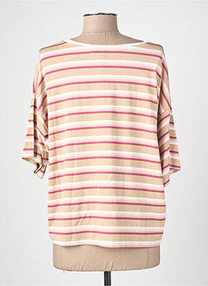 Tricou mâneci 3/4 mâneci 3/4 bej BLANC BOHEME femeie