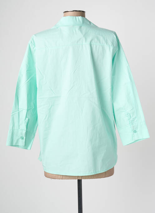 Cămașă croială dreaptă mâneci 3/4 verde BLANC BOHEME femme