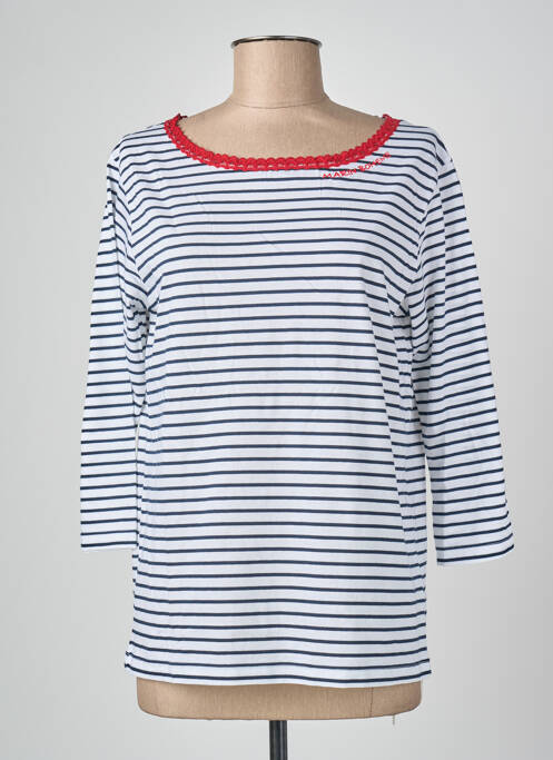 Tricou mâneci 3/4 mâneci 3/4 alb BLANC BOHEME femme