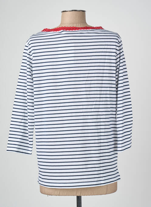 Tricou mâneci 3/4 mâneci 3/4 alb BLANC BOHEME femme