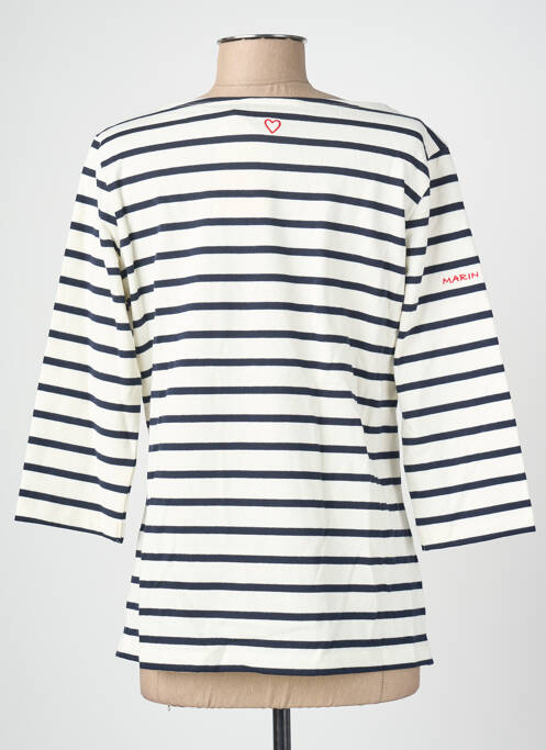 Tricou mâneci 3/4 mâneci 3/4 alb BLANC BOHEME femme