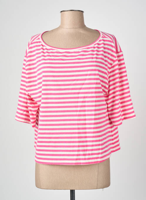 Tricou mâneci 3/4 mâneci 3/4 roz BLANC BOHEME femme
