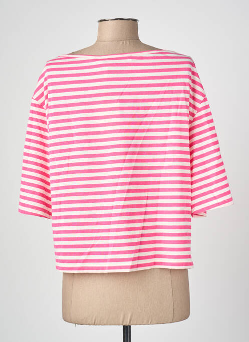 Tricou mâneci 3/4 mâneci 3/4 roz BLANC BOHEME femme