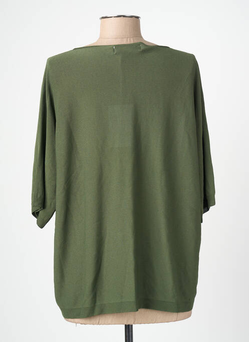 Top mâneci scurte mâneci scurte verde BLANC BOHEME femme