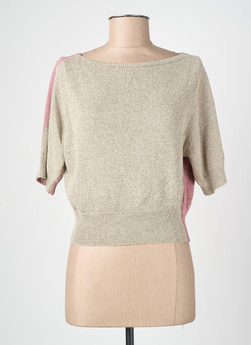 Top elasticitate mâneci 3/4 bej BLANC BOHEME femme
