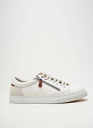 Adidași închidere cu fermoar și șireturi vârf rotund alb FLUCHOS homme