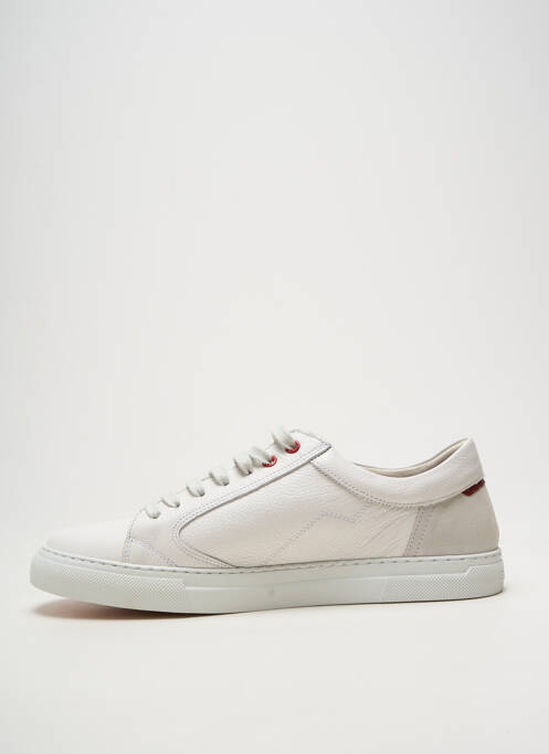 Adidași închidere cu fermoar și șireturi vârf rotund alb FLUCHOS homme