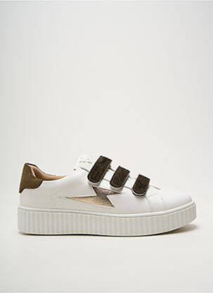 Adidași vârf rotund toc plat până la 3 cm alb VANESSA WU femme