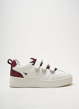 Adidași țesătură țesătură cu sclipici toc plat până la 3 cm alb VANESSA WU femme