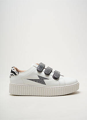 Adidași vârf rotund toc de 4 la 6 cm argintiu VANESSA WU femme