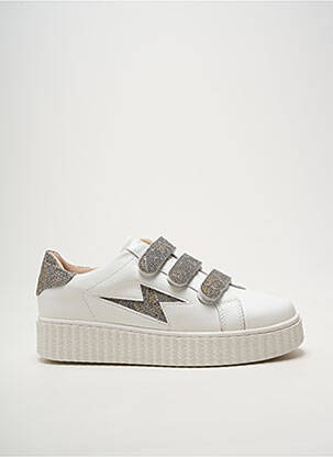 Adidași țesătură satinată toc de 4 la 6 cm argintiu VANESSA WU femme