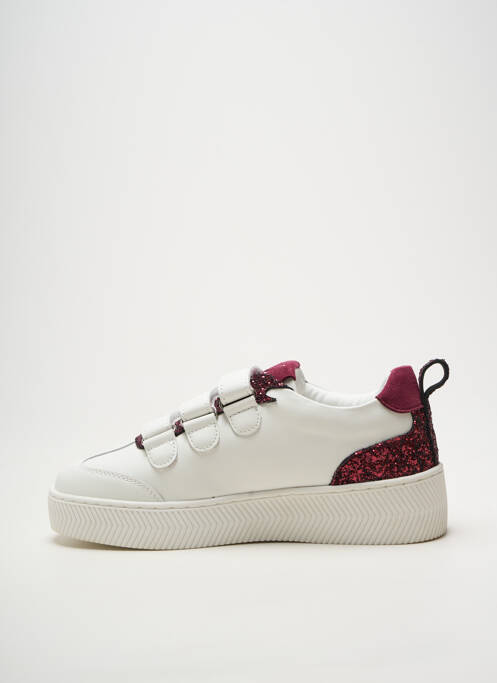 Adidași țesătură țesătură cu sclipici toc plat până la 3 cm alb VANESSA WU femme