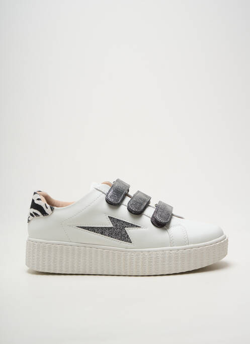 Adidași vârf rotund toc de 4 la 6 cm argintiu VANESSA WU femme