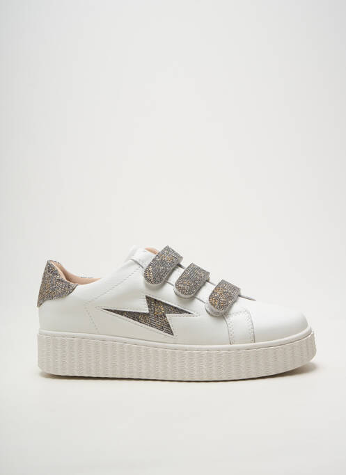 Adidași țesătură satinată toc de 4 la 6 cm argintiu VANESSA WU femme