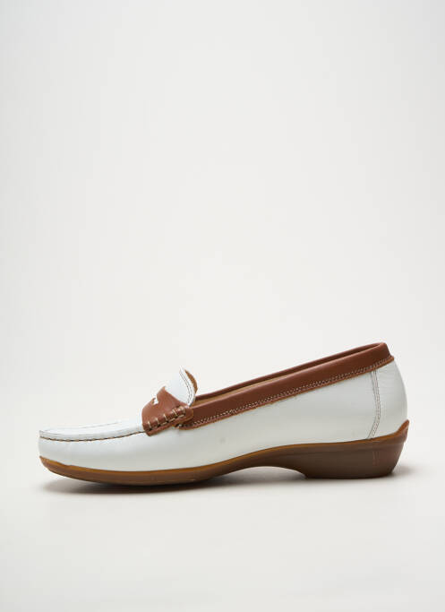 Mocasini vârf rotund toc plat până la 3 cm alb FLUCHOS femme