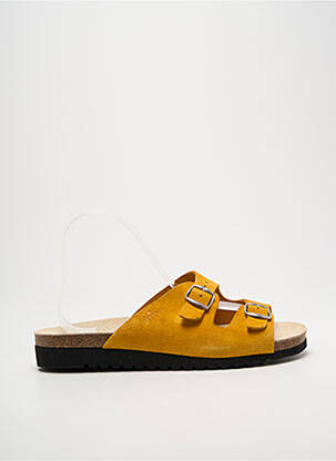 Mulete/saboți arcadă plantară toc plat până la 3 cm galben ARTIKA SOFT femme