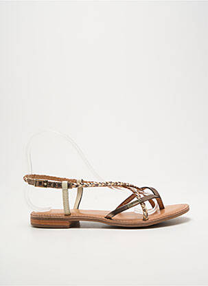 Șlapi țesătură satinată toc plat până la 3 cm bej LES TROPEZIENNES PAR M.BELARBI femme