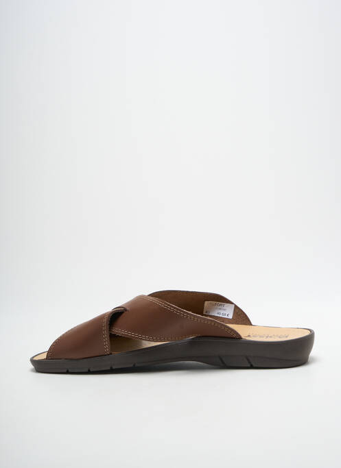 Mulete/saboți vârf deschis vârf deschis maro BOISSY homme