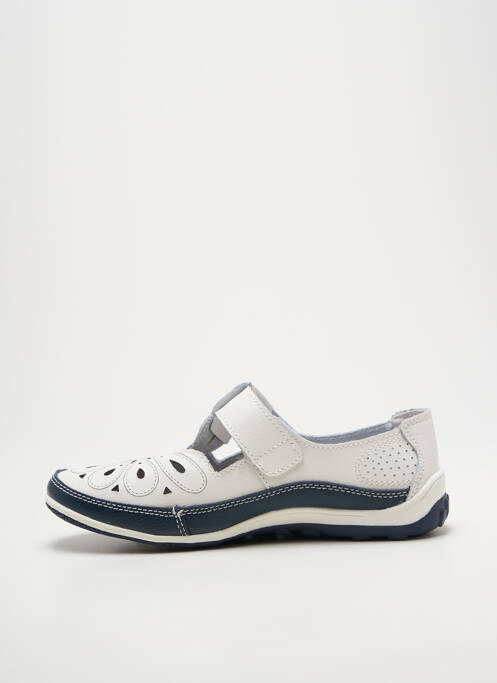 Încălțăminte de confort închidere cu arici toc plat până la 3 cm alb SWEET'R femme