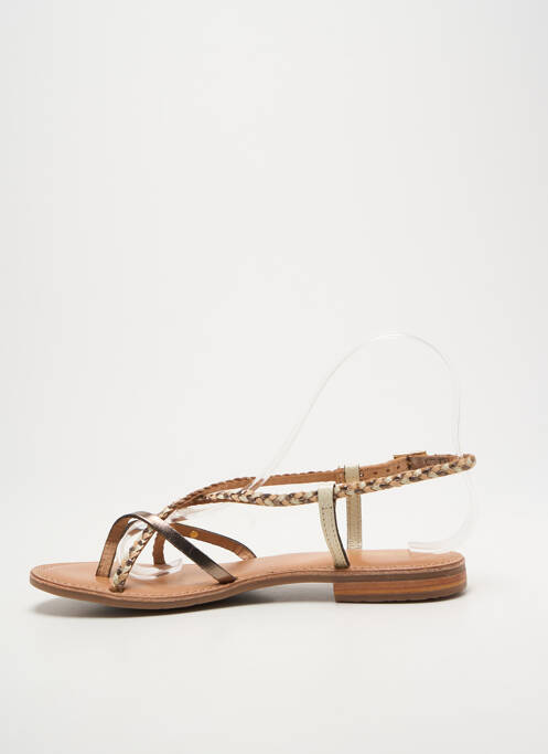 Șlapi țesătură satinată toc plat până la 3 cm bej LES TROPEZIENNES PAR M.BELARBI femme